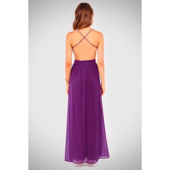 Lulu's Dresses | Nwot Lulus Purple Backless Promformal Maxi Dress | Poshmark